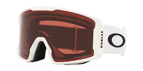New Oakley Line Miner Large Matte White w Prizm Garnet Snow Goggle !