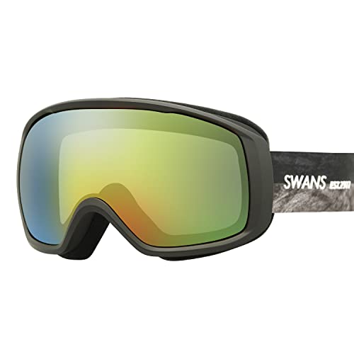 New SWANS Snow Goggles 200-MDHS SMBK Orange Mirror x Gray Glasses Compat !