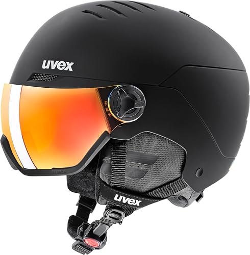 New uvex Wanted Visor Adjustable ski & Snowboard Helmet with Integrated !