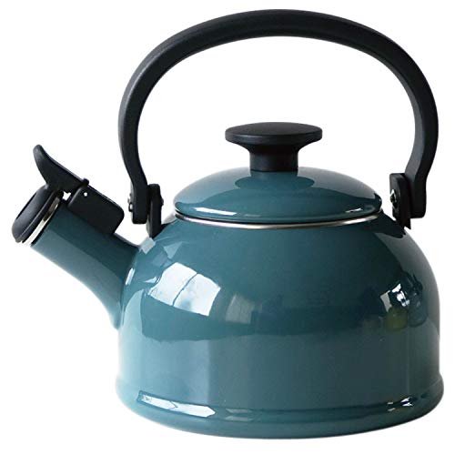 New Fuji Enamel CTN-1.6WK.SB Whistling Kettle Induction Compatible Cot !