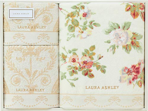 New Uchino Towel Set Laura Ashley Bath Towel x 1 Face Towel x 1 Guest To !