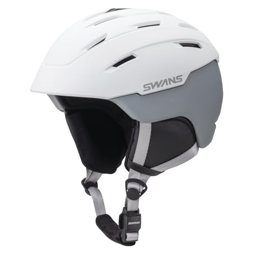 New SWANS Ski Snowboard Helmet for Adults HSF-231 P1 W/GRY M Size 53cm~5 !