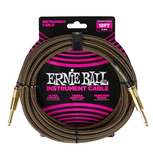 New Ernie Ball Instrument Cable 1/4 Straight Pay Dirt 18ft (P06432) !