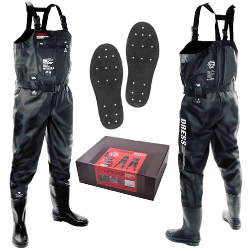 New [Dress] Felt Spikes Waders Chest High Waders AIRBORNE XL Felt Spikes !