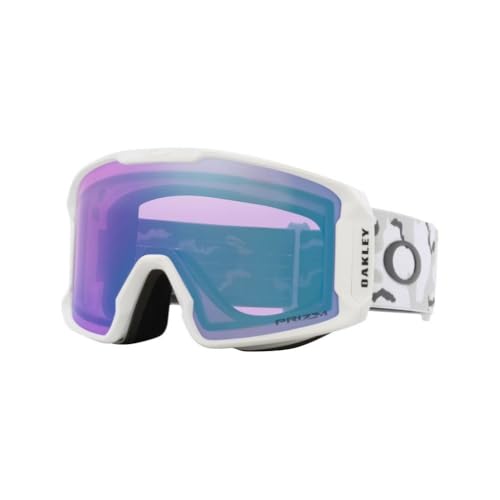 New Oakley Line Miner Large White Camo wPrizm Iced Iridium Snow Goggle !