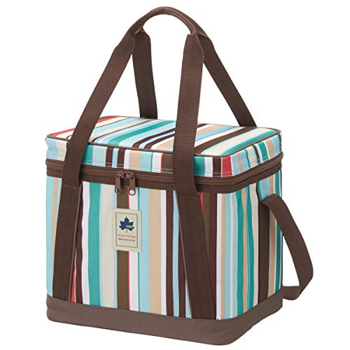 New LOGOS LOGOS Design Cooler 15 Blue Stripe 81670715 Foldable Cooler Bo !
