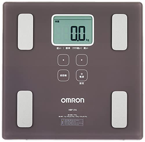 New Omron Weight-Big Composite Meter Body Scan Brown HBF-214-BW Thinly 2 !