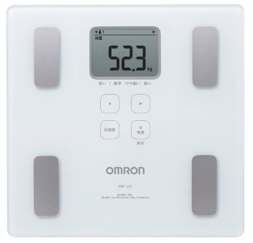 New New! Omron Weight Scale Body Composition Meter Body Scan White HBF-2 !