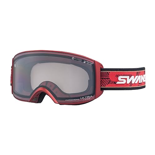 New SWANS Snow Goggles Made in Japan RACAN RA-MDH-CU-LG TI/R Light Silve !
