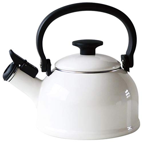 New Fuji Enamel CTN-1.6WK.W Whistling Kettle  Induction Compatible  Cott !