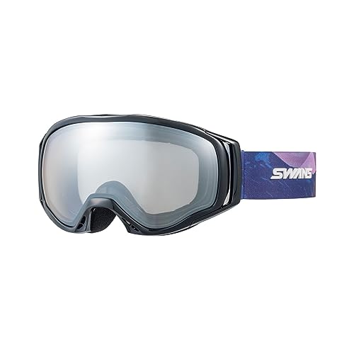 New [Swans] Snow Goggles 060-MDHS P1 GLBK Silver Mirror x Gray Ski Snowb !