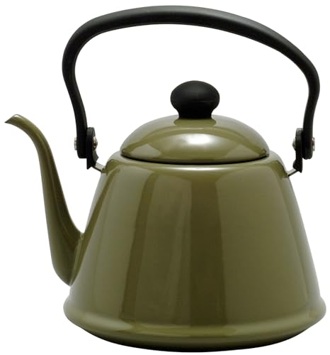 New Nodahoro Drip Kettle  0.6 gal (2 L)  Enameled Gas Fire/Induction Com !