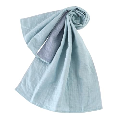 New [Uchino] Muffler Reversible Marshmallow Gauge Green 40 �~ 110cm Easy  !