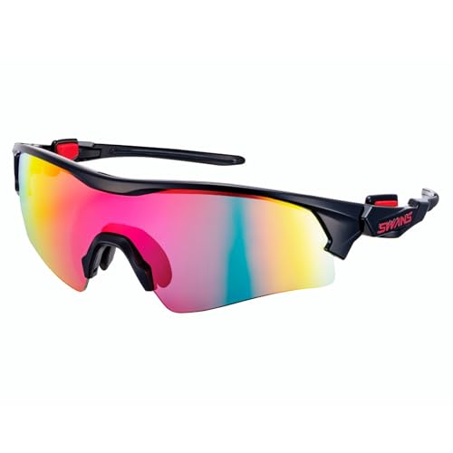 New SWANS Sports Sunglasses FACEONE FO-3501 BK Made in Japan Mirror Lens !