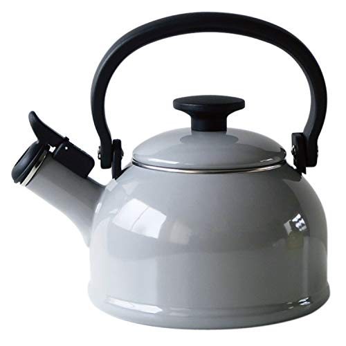 New Fuji Enamel CTN-1.6WK.LG Whistling Kettle  Induction Compatible  Cot !