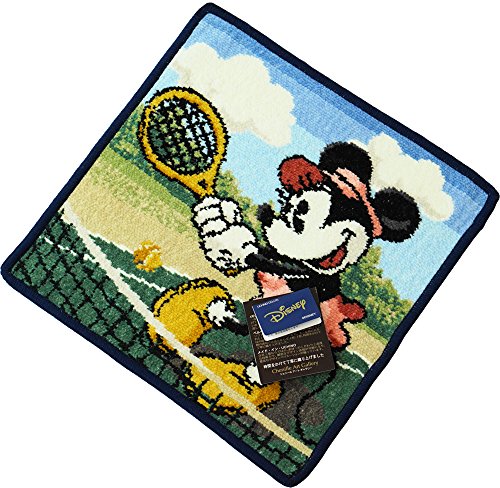 New UCHINO Disney Towel Handkerchief Minnie Tennis Blue GUH15806 B !