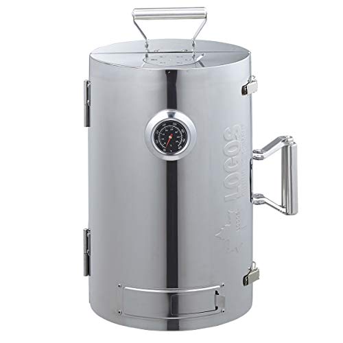 New LOGOS Smoker  Forest Smoke Tower  Smoker  Cylindrical Type  180�‹ Ope !
