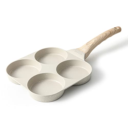 New CAROTE Fried Egg Frying Pan with Dividers  Induction Compatible  4-H !
