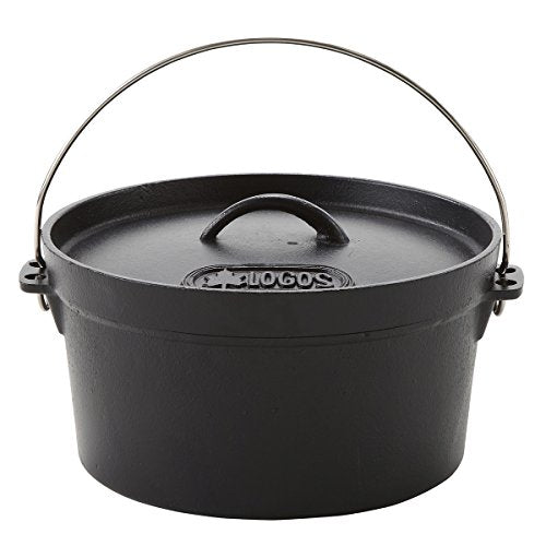 New Logos (LOGOS) SL Dutch Oven 10inch Seasoning with Unnecessary Storag !
