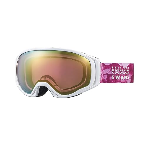 New [Swans] Snow Goggles 060-MDHS P1 L/W Pink Mirror x Bright Pink Ski S !