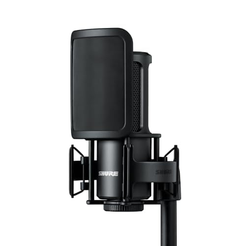 New SHURE SM4-K-KIT Condenser Microphone Kit with Shock Mount and Pop Fi !