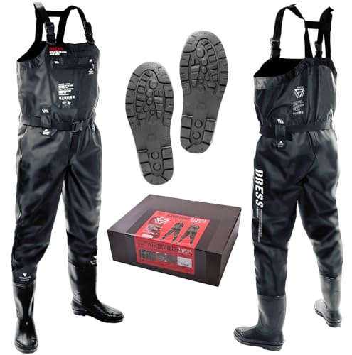 New DRESS JAPAN Fishing Chest Waders for Men Women - Waterproof with PVC !
