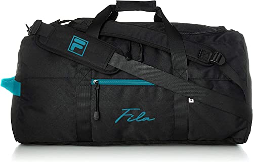 New FILA(フィラ) Men's Boston Bag  Black Turquoise !