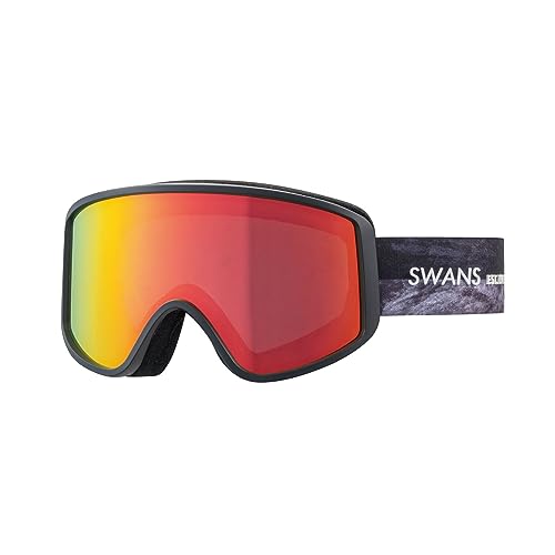 New [Swans] Snow Goggles 180-MDH P1 SMBK Orange Mirror x Gray Ski Snowbo !