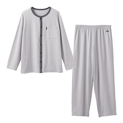 New Venex Men's Knitted Soccer Recovery Pajamas Light Gray Medium !