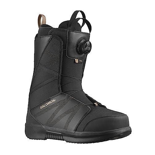 New Salomon Titan BOA Snowboard Boots  Black/Black/Roasted Cashew  29.5 !