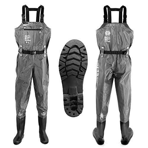 New [DRESS] Chest High Waders AIRBORNE [Radial Sole] [M] [Stealth Gray]  !