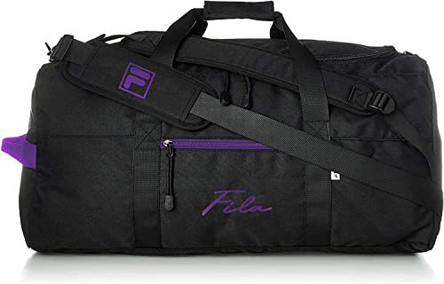 New FILA(フィラ) Men's Boston Bag  Black Purple !
